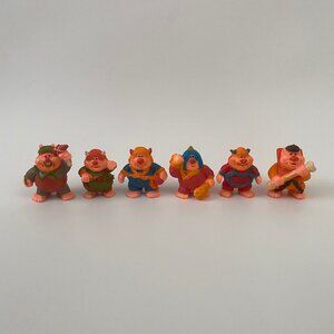 Vintage Lot 6 My Pet Monster Man PVC Figures 1986 Soma